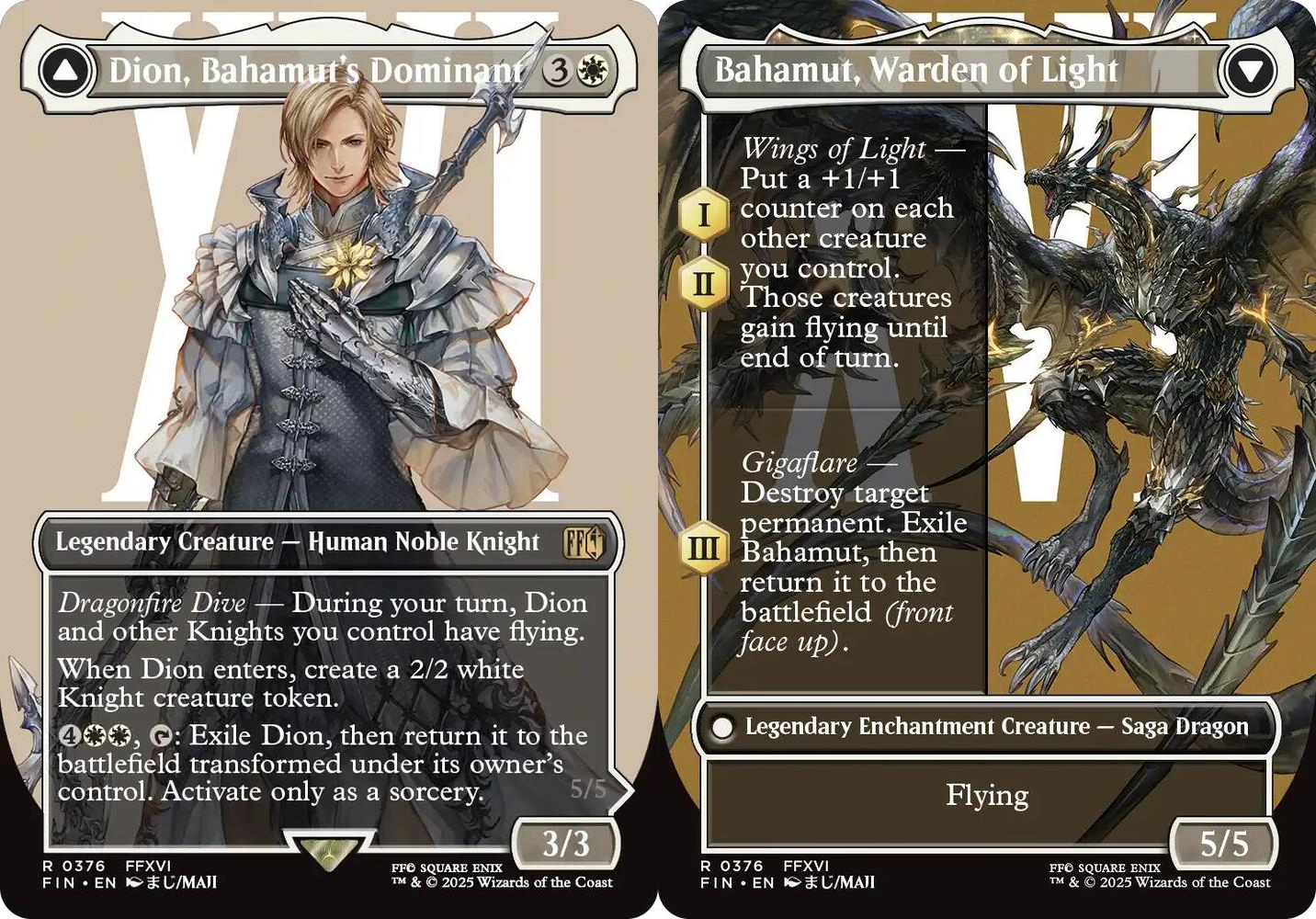 Dion, Bahamuts Dominant // Bahamut, Warden of Light - Foil - Borderless
