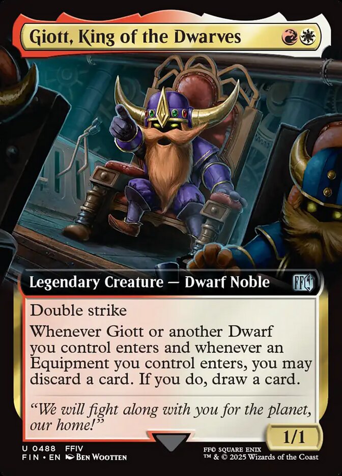 Giott, King of the Dwarves - Foil - Extended Art