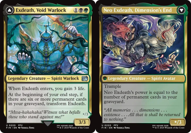 1x Exdeath, Void Warlock // Neo Exdeath, Dimension's End MTG Final