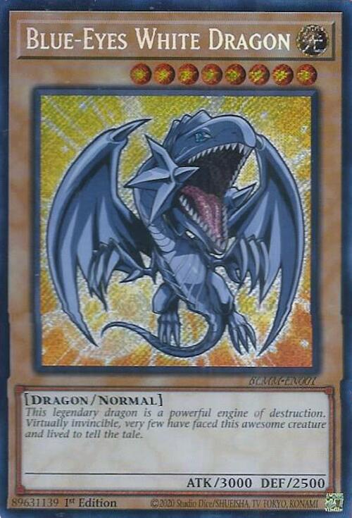 Blue-Eyes White Dragon - BLMM-EN001 - Secret Rare - 1st Edition