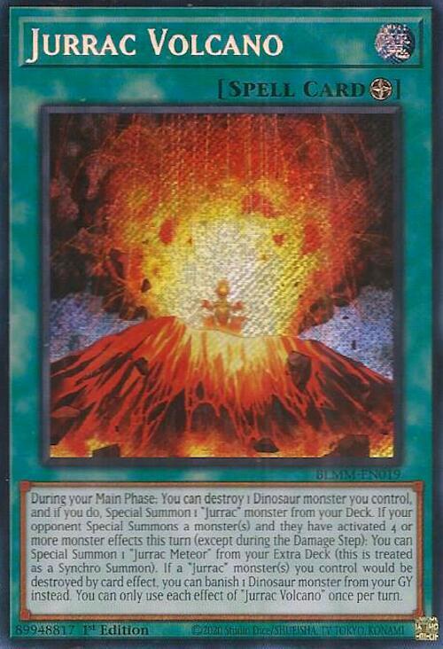 Jurrac Volcano - BLMM-EN019 - Secret Rare - 1st Edition