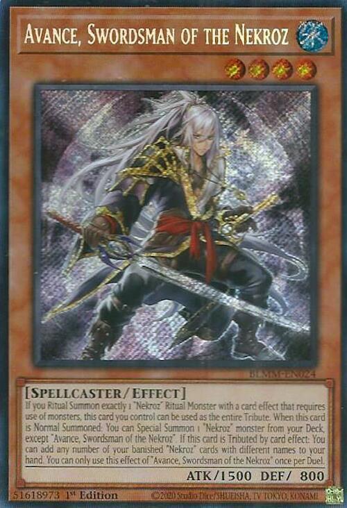 Avance, Swordsman of the Nekroz - BLMM-EN024 - Secret Rare - 1st Edition