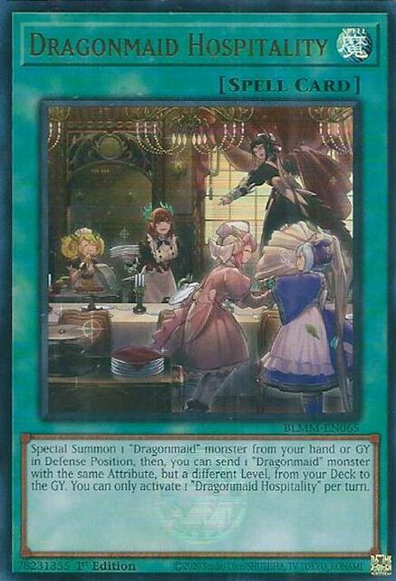 Dragonmaid Hospitality - BLMM-EN065 - Ultra Rare - 1st Edition
