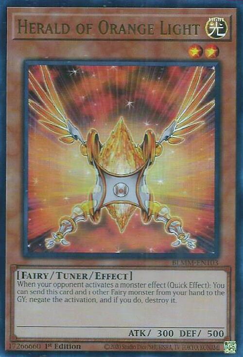 Herald of Orange Light - BLMM-EN103 - Ultra Rare - 1st Edition