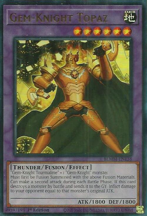 Gem-Knight Topaz - BLMM-EN138 - Ultra Rare - 1st Edition
