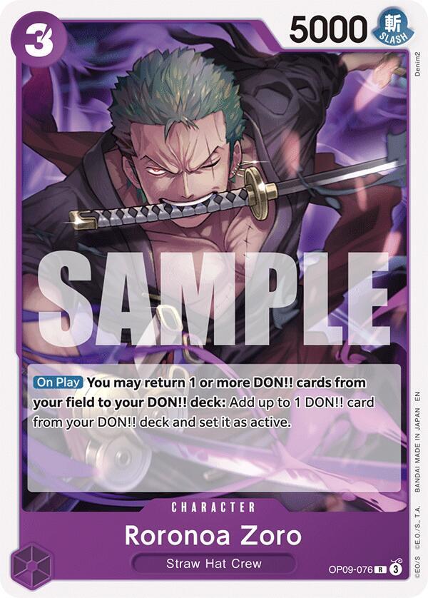 Roronoa Zoro (Reprint) - OP09-076 - R