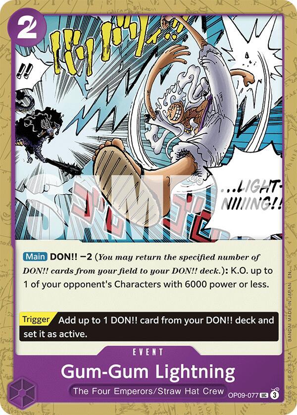 Gum-Gum Lightning (Reprint) - OP09-077 - UC