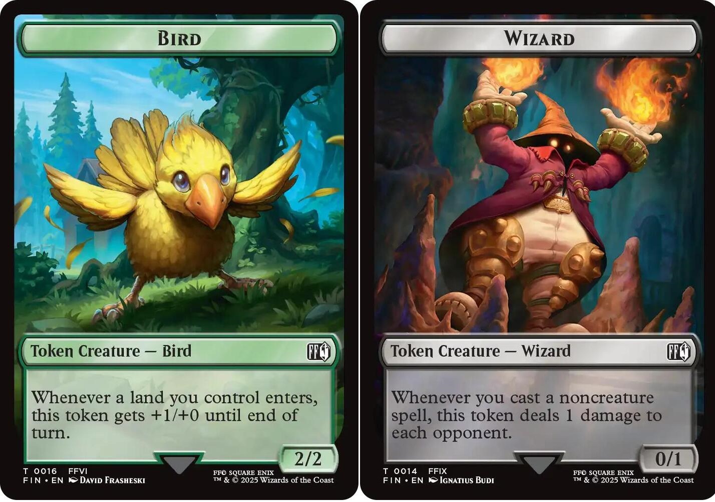 Bird (0016) // Wizard (0014) Double-Sided Token