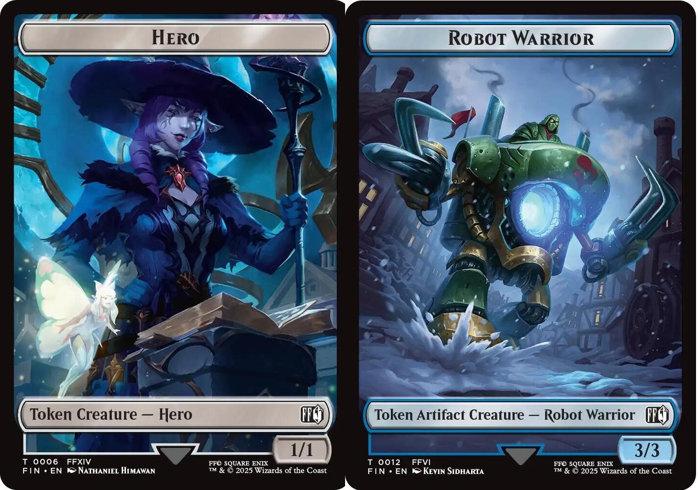 Hero (0006) // Robot Warrior (0012) Double-Sided Token