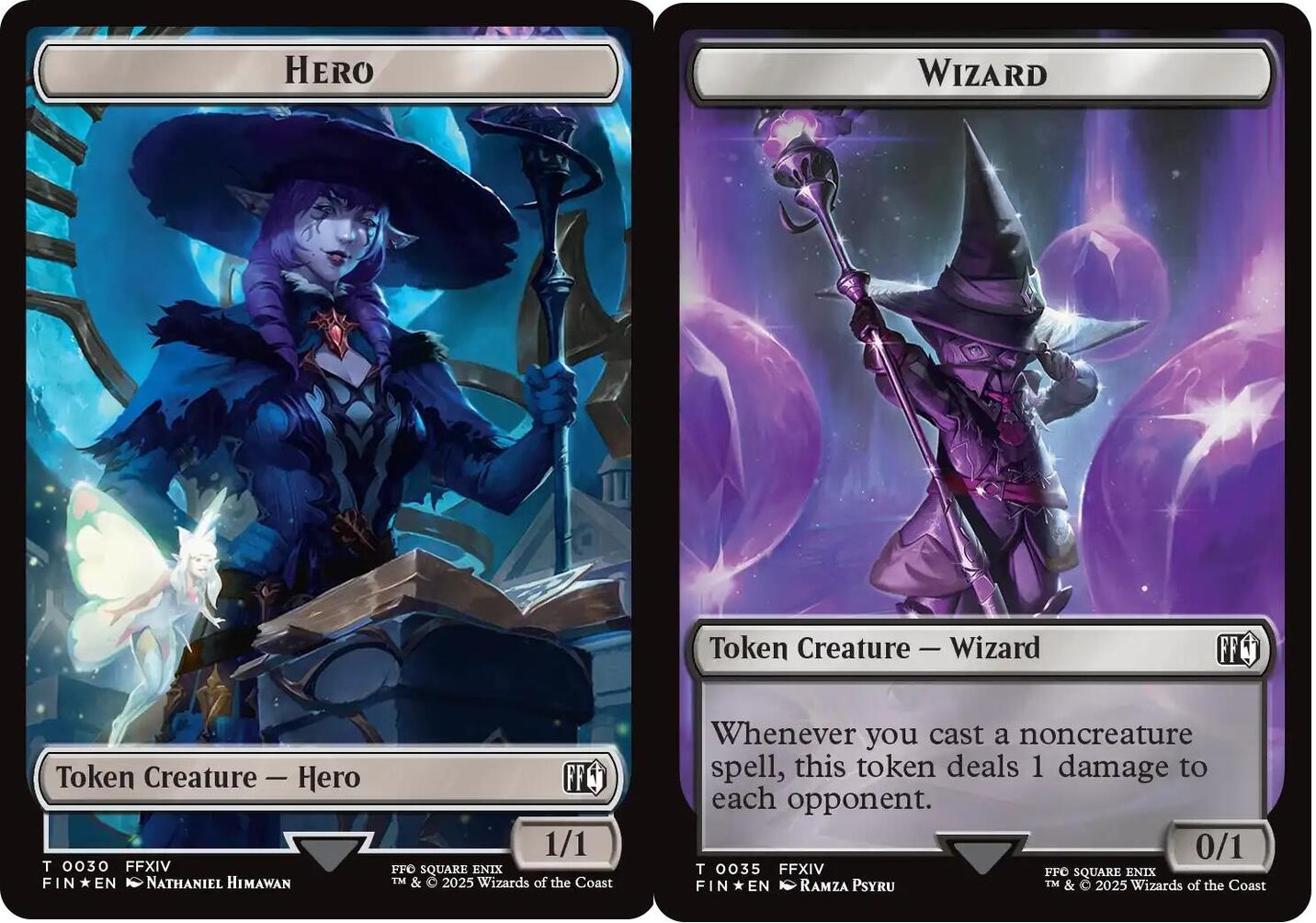 Hero (0030) // Wizard (0035) Double-Sided Token - Surge Foil