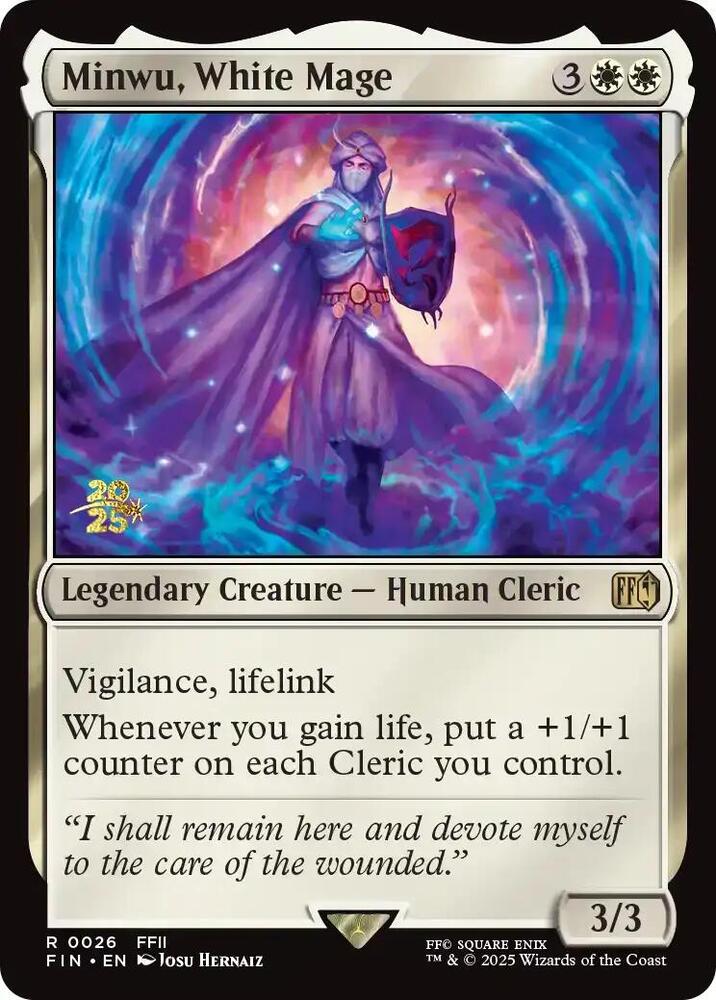 Minwu, White Mage - Foil - Prerelease Promo