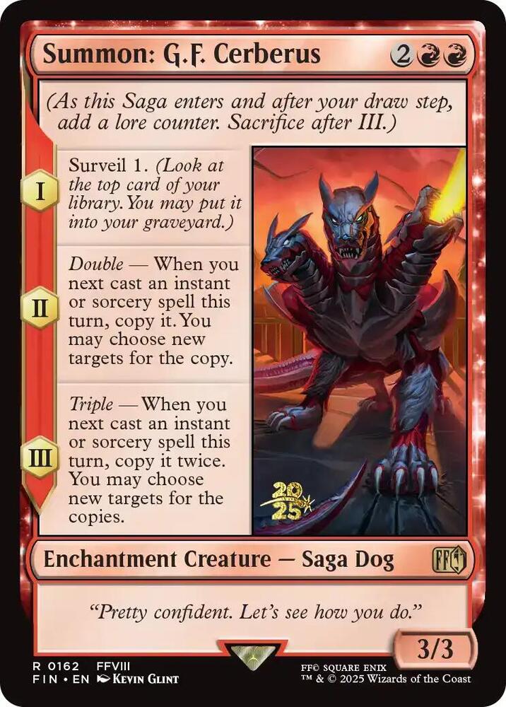 Summon: G.F. Cerberus - Foil - Prerelease Promo