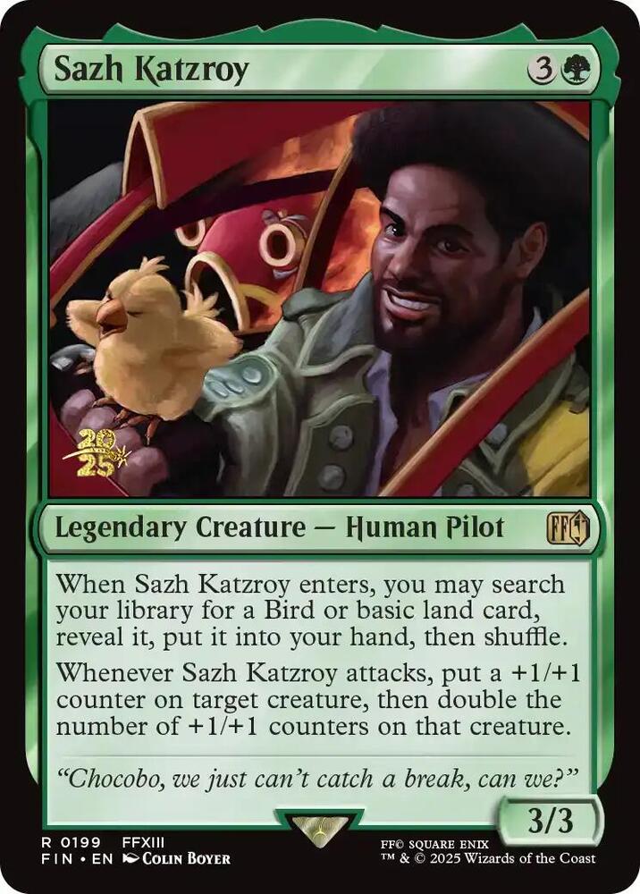 Sazh Katzroy - Foil - Prerelease Promo