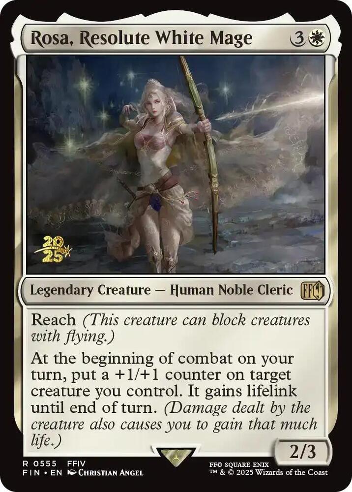 Rosa, Resolute White Mage - Foil - Prerelease Promo