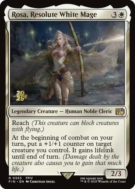 Rosa, Resolute White Mage - Foil - Prerelease Promo