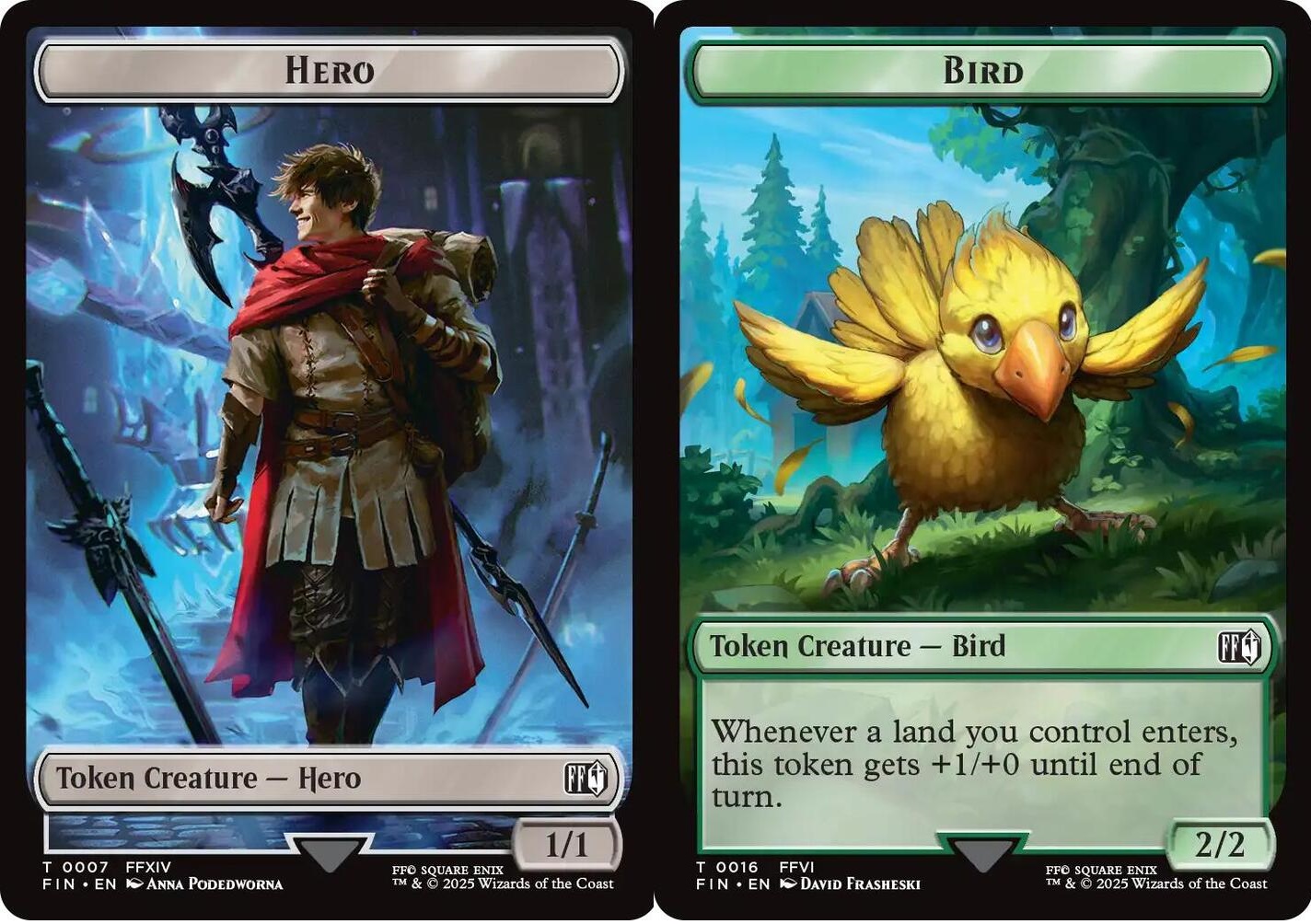 Hero (0007) // Bird (0016) Double-Sided Token - Foil