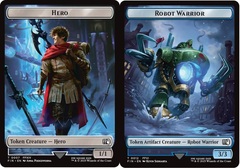 Hero (0007) // Robot Warrior (0012) Double-Sided Token - Foil