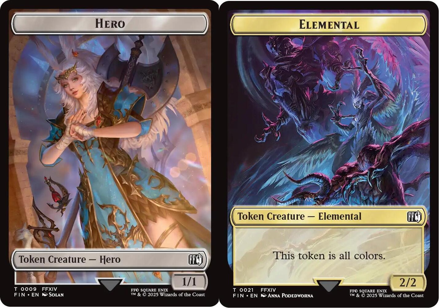 Hero (0009) // Elemental Double-Sided Token - Foil