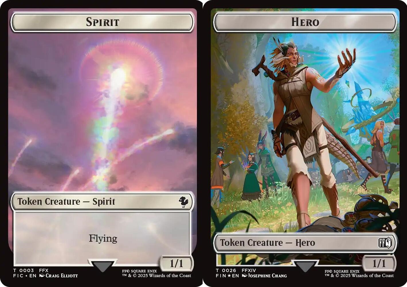 Spirit // Hero (0026) Double-Sided Token - Surge Foil