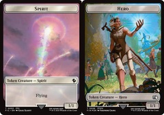 Spirit // Hero (0026) Double-Sided Token - Surge Foil