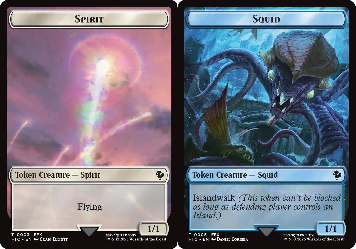 Spirit // Squid Double-Sided Token - Surge Foil