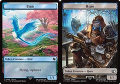 Bird // Hero (0028) Double-Sided Token - Surge Foil