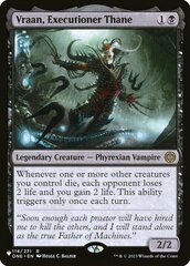 Vraan, Executioner Thane - The List