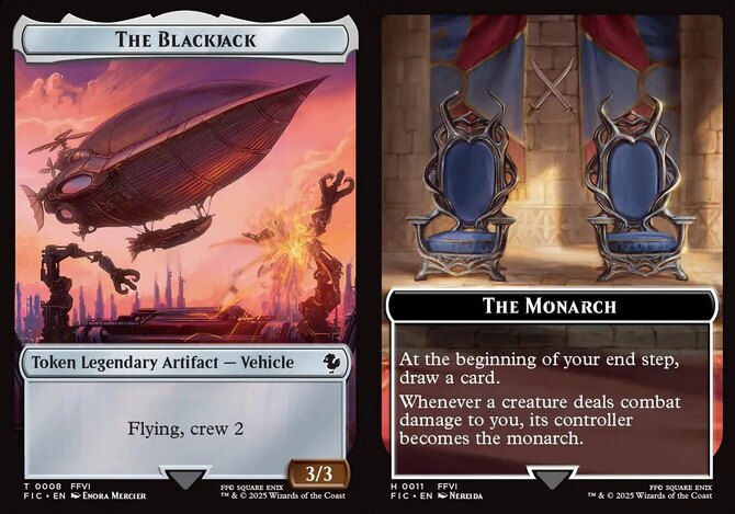 mtg blackjack card The Blackjack // The Monarch (helper) Double-Sided Token : Mint MTG Card : Final Fantasy Commander Decks