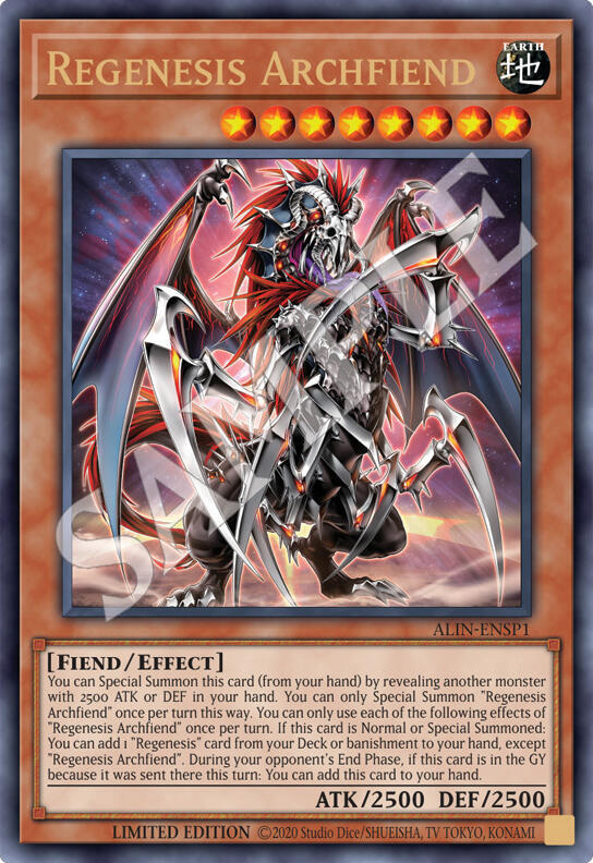 Regenesis Archfiend - ALIN-ENSP1 - Ultra Rare - Limited Edition