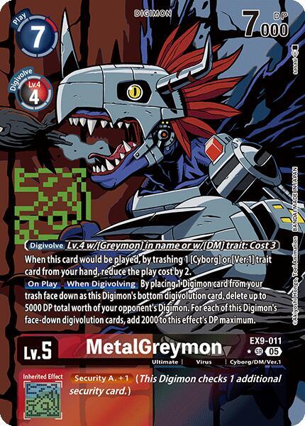 MetalGreymon (Alternate Art) - EX9-011 - SR - Foil
