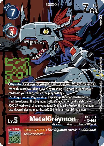 MetalGreymon (Alternate Art) - EX9-011 - SR - Foil