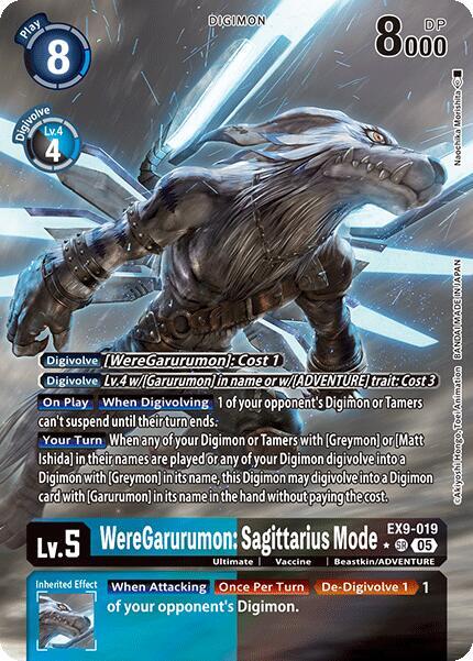 WereGarurumon: Sagittarius Mode (Alternate Art) - EX9-019 - SR - Foil