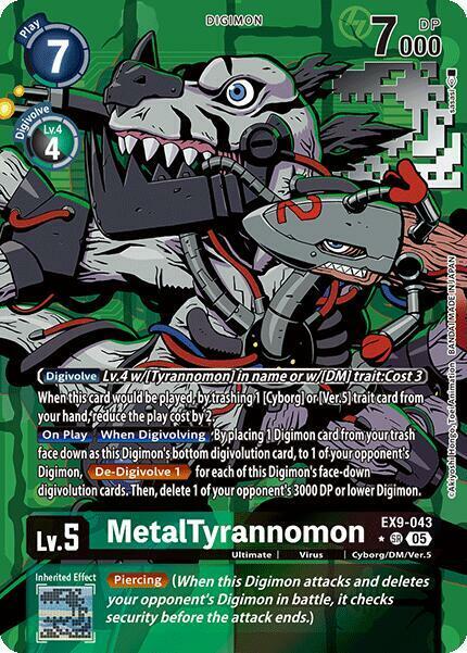 MetalTyrannomon (Alternate Art) - EX9-043 - SR - Foil