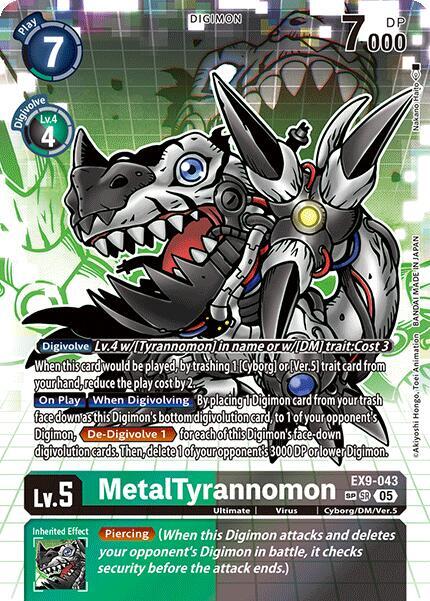 MetalTyrannomon (SP) - EX9-043 - SR - Foil