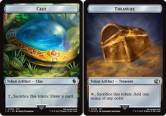 Clue (0009) // Treasure (0036) Double-Sided Token - Surge Foil