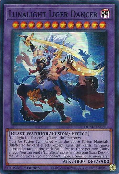 Lunalight Liger Dancer - DUAD-EN030 - Super Rare - 1st Edition