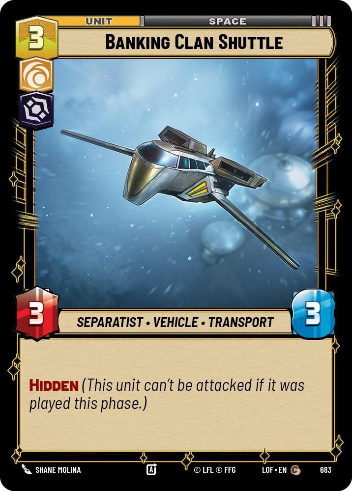 Banking Clan Shuttle - Foil