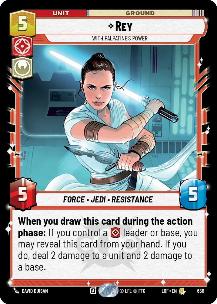 Rey - With Palpatines Power - Foil