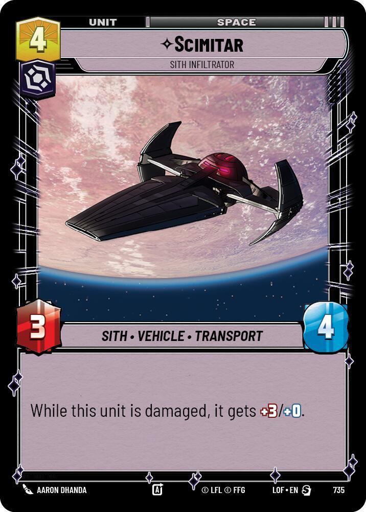 Scimitar - Sith Infiltrator - Foil