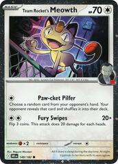 Team Rocket's Meowth - 149/182 - Common - Cosmos Holo