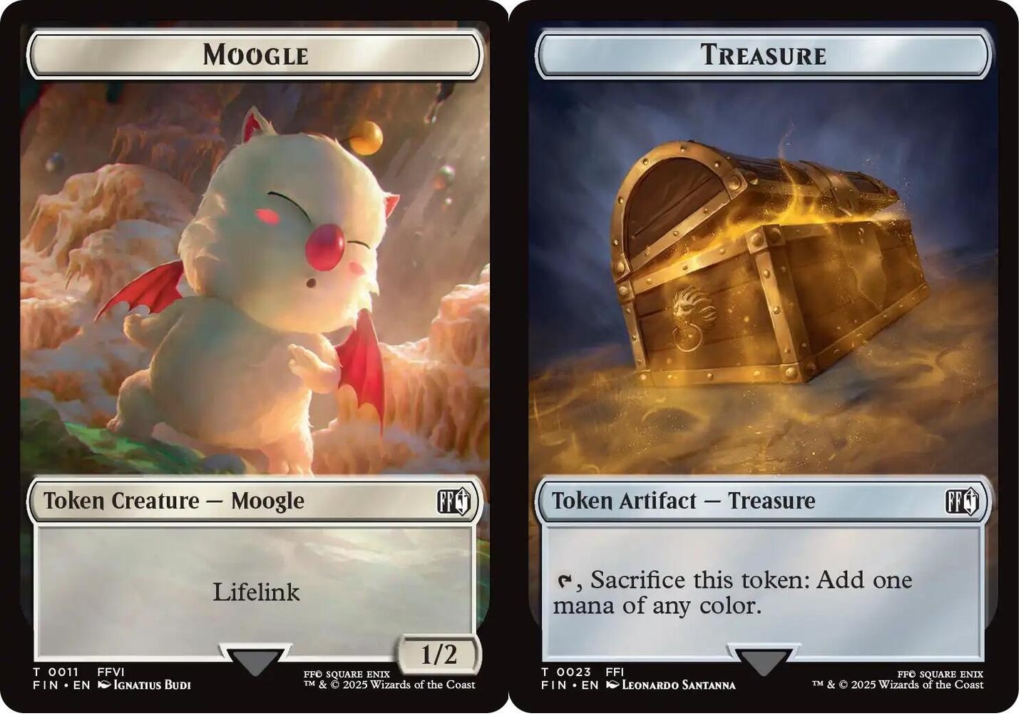 Moogle (0011) // Treasure (0023) Double-Sided Token