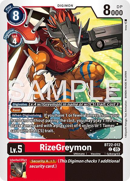 RizeGreymon - BT22-012 - C