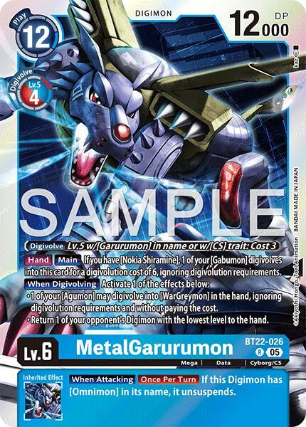 MetalGarurumon - BT22-026 - R - Foil