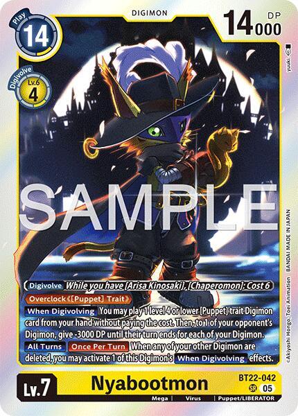 Nyabootmon - BT22-042 - SR - Foil