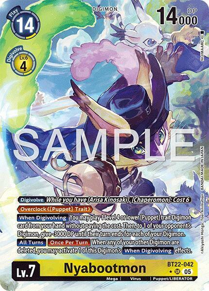 Nyabootmon (Alternate Art) - BT22-042 - SR - Foil