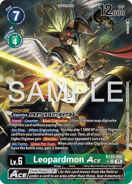 Leopardmon ACE (Alternate Art) - BT22-052 - SR - Foil