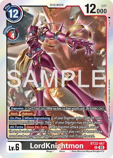 LordKnightmon - BT22-067 - R - Foil