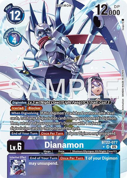 Dianamon (Alternate Art) - BT22-077 - SR - Foil