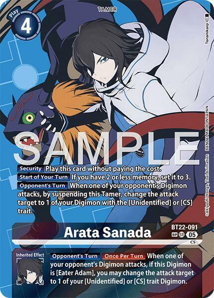 Arata Sanada (SP) - BT22-091 - SR - Foil