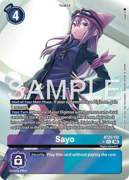 Sayo (Alternate Art) - BT22-102 - SEC - Foil